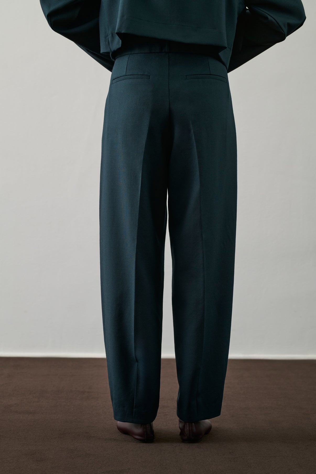 Pantalon Graham - Pétrole - Laine - Femme vue 4