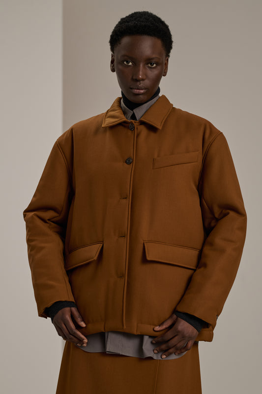 Catalogne jacket - Caramel - Wool - Women