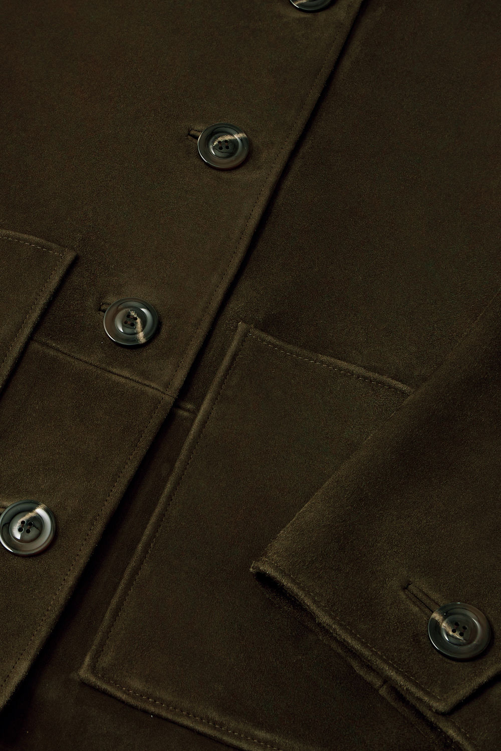 Vincenzo jacket - Dark Khaki - Leather - Women