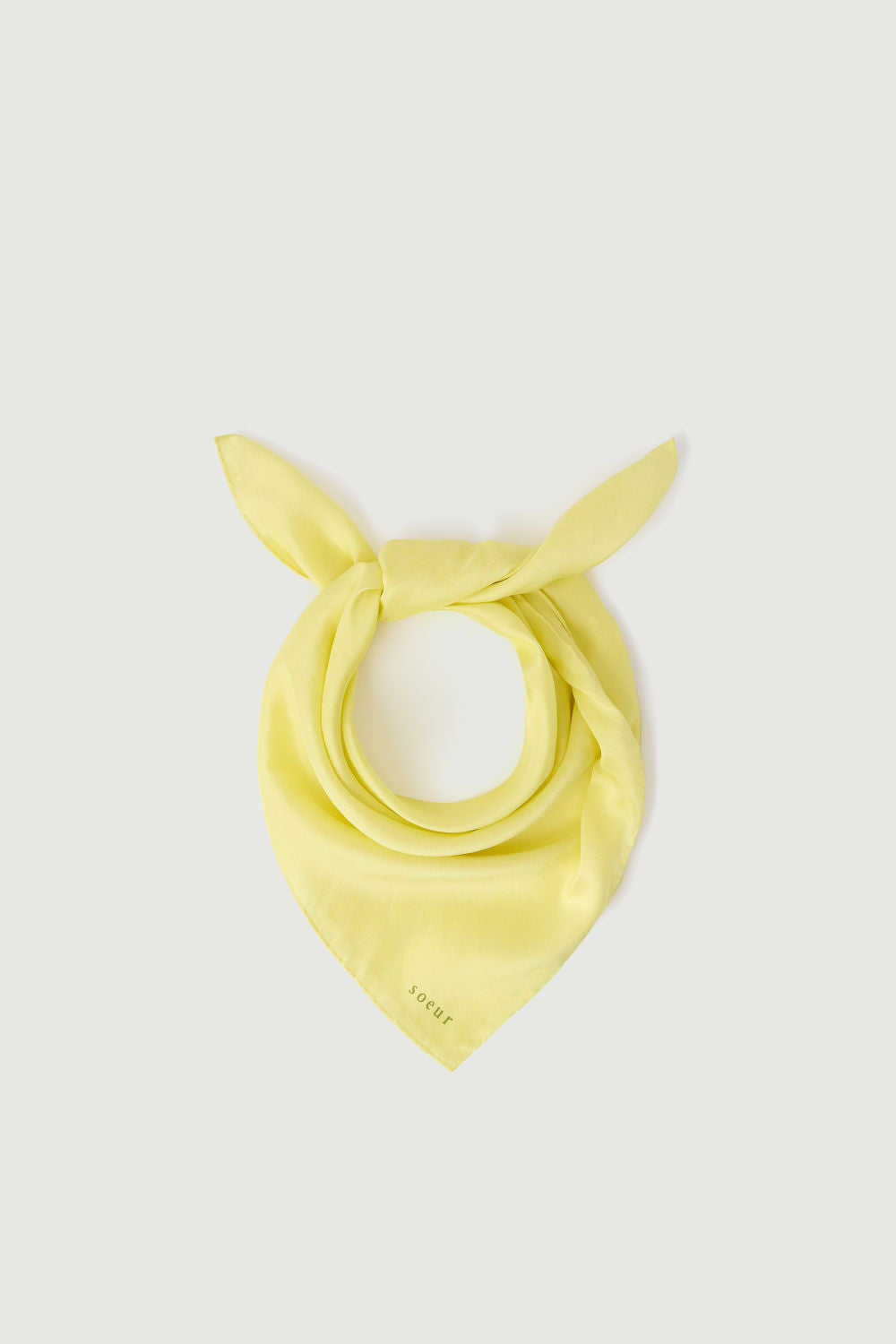 Square scarf - Lemon Yellow - Silk - Women