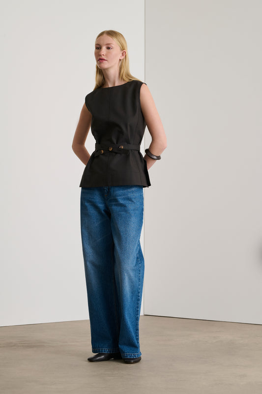 Chance top - Charcoal - Cotton - Women