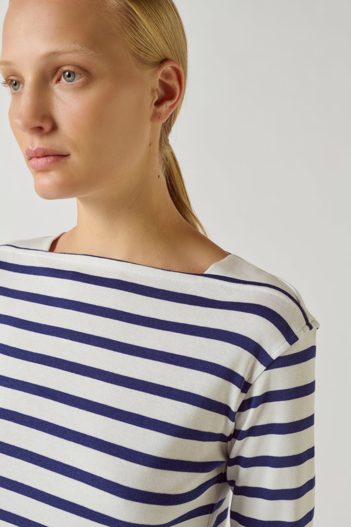 Tee-Shirt Katy - Blanc/Bleu - Coton - Femme vue 3