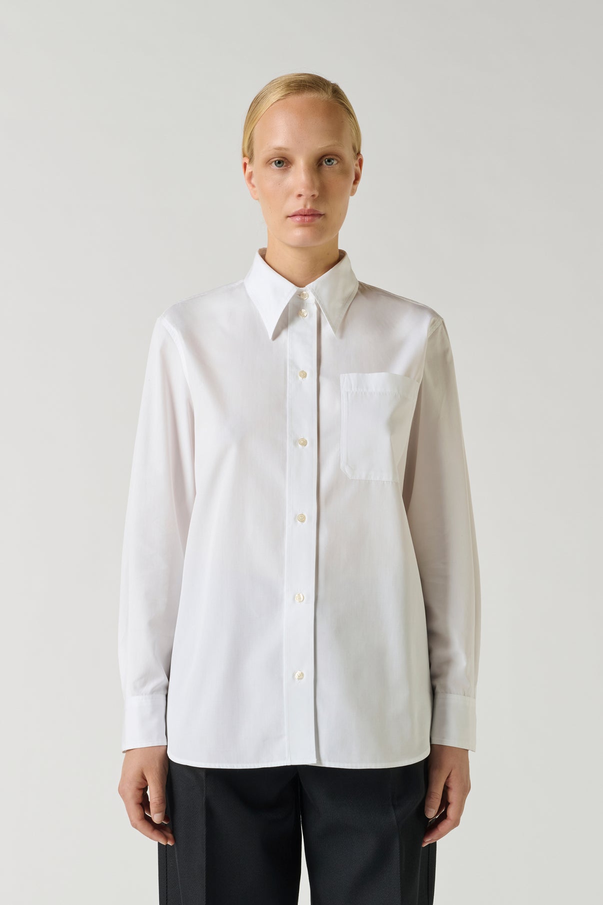 Chemise Saphir - Blanc - Coton - Femme vue 1