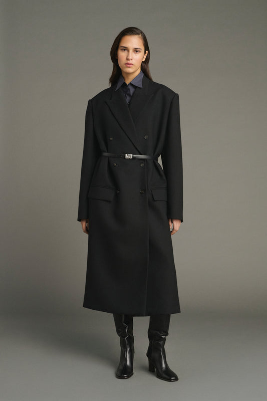 Jim Coat - Black - Wool - Women