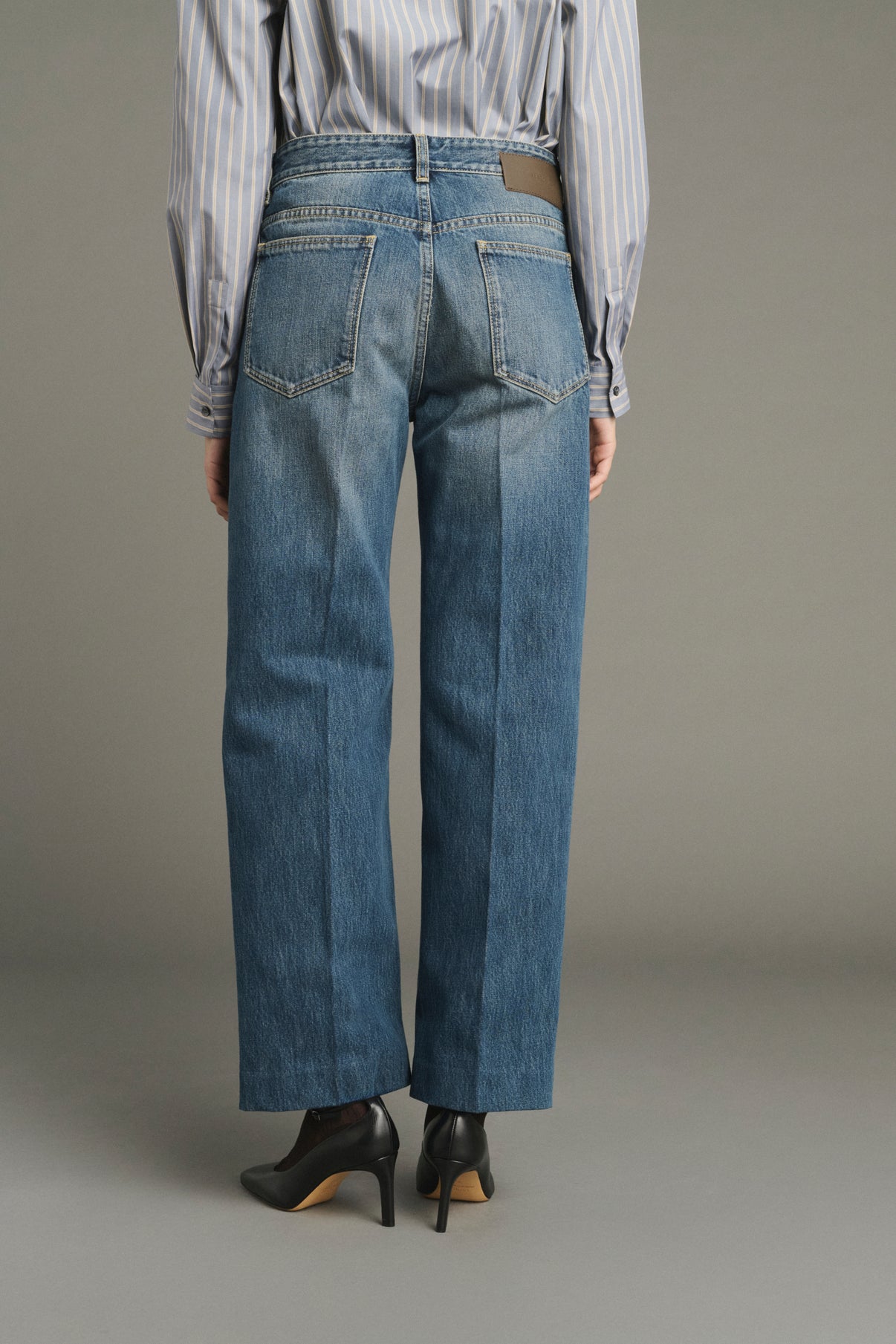 Jeans Jerry - Washed blue denim - Cotton - Femme vue 3