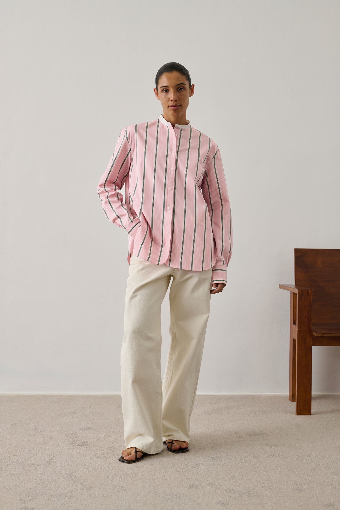 Bermudes Shirt - Pink/Grey - Cotton - Women