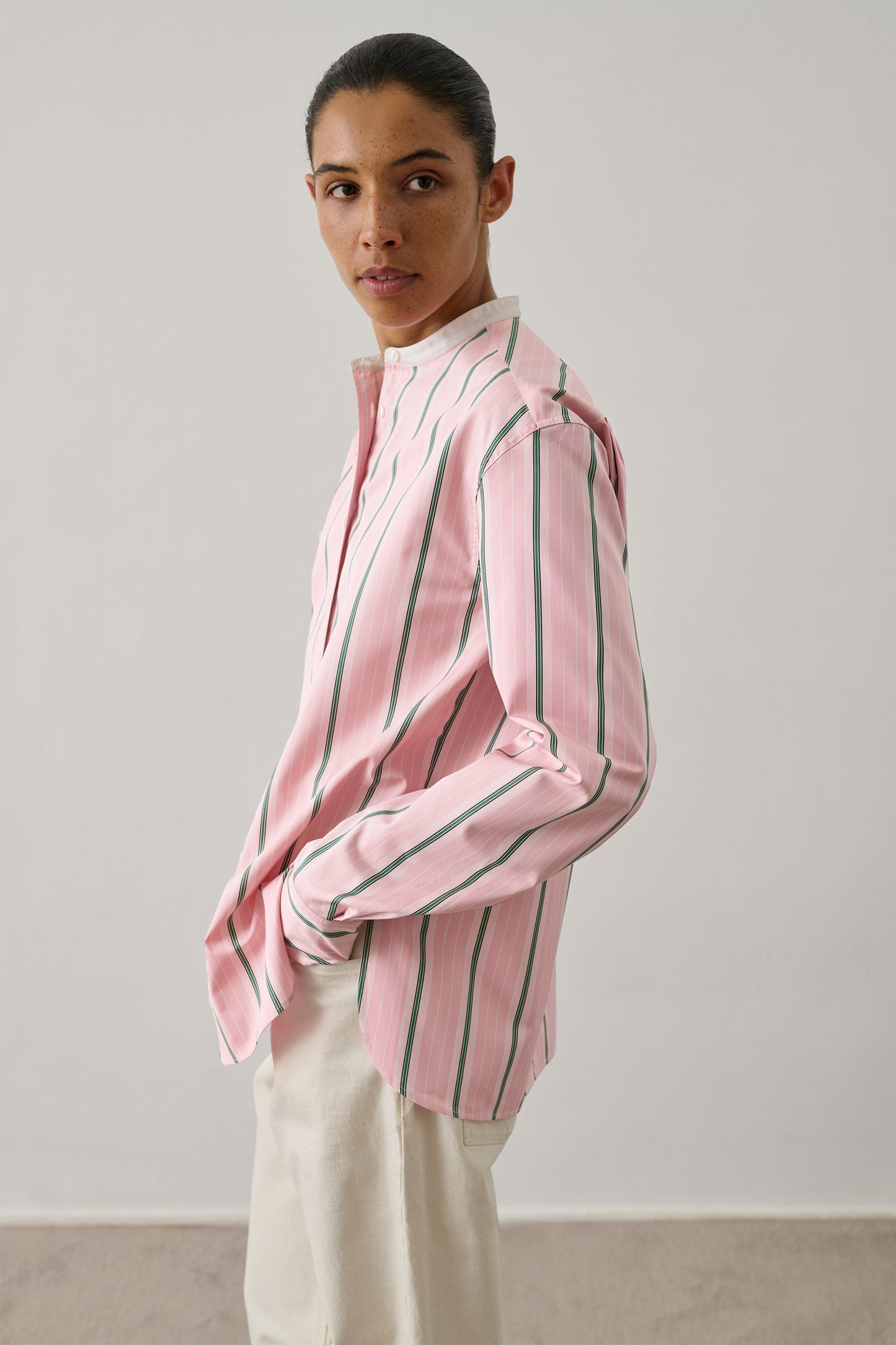 Bermudes Shirt - Pink/Grey - Cotton - Women