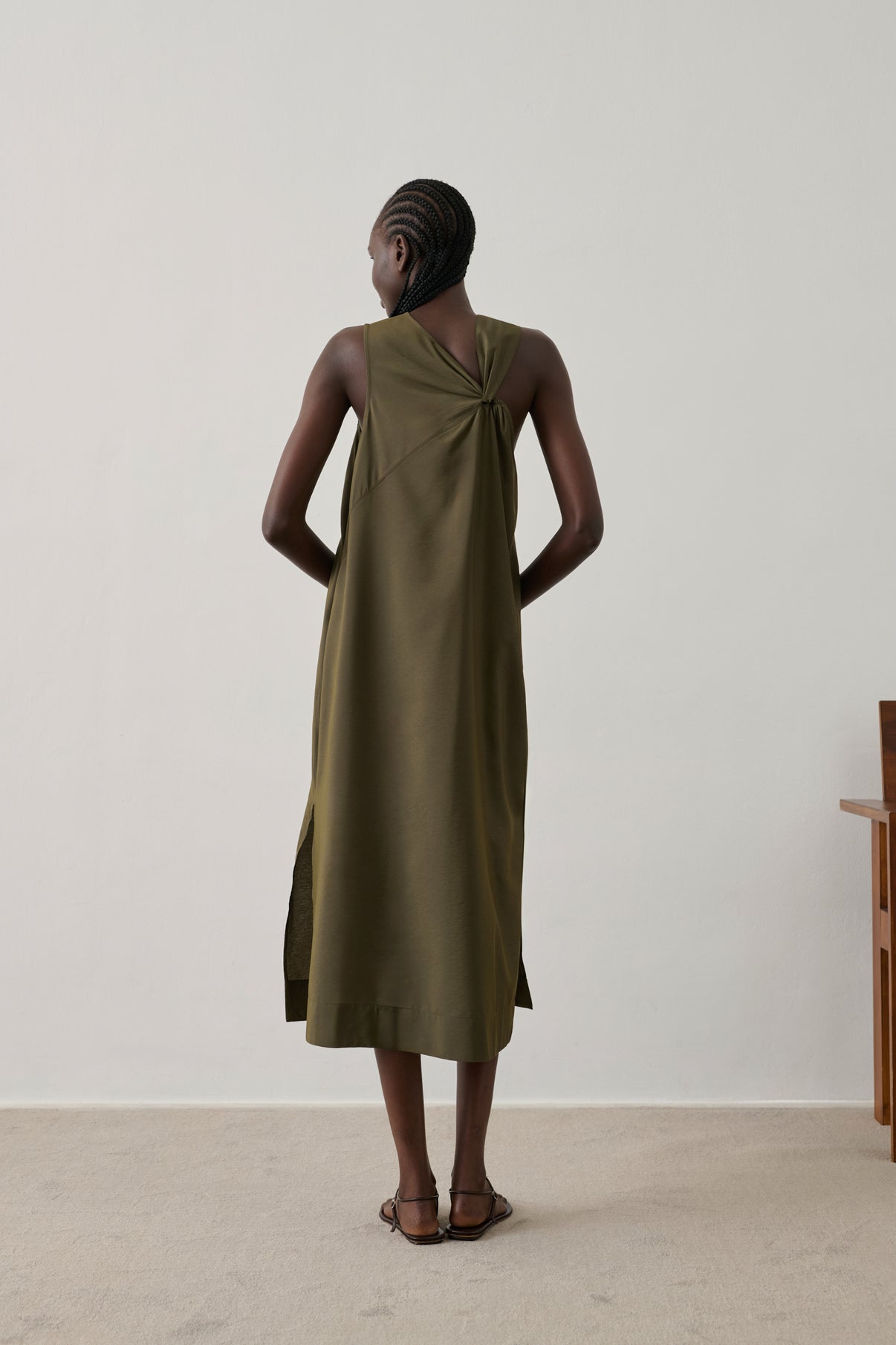 Robe Emna - Kaki - Femme vue 2