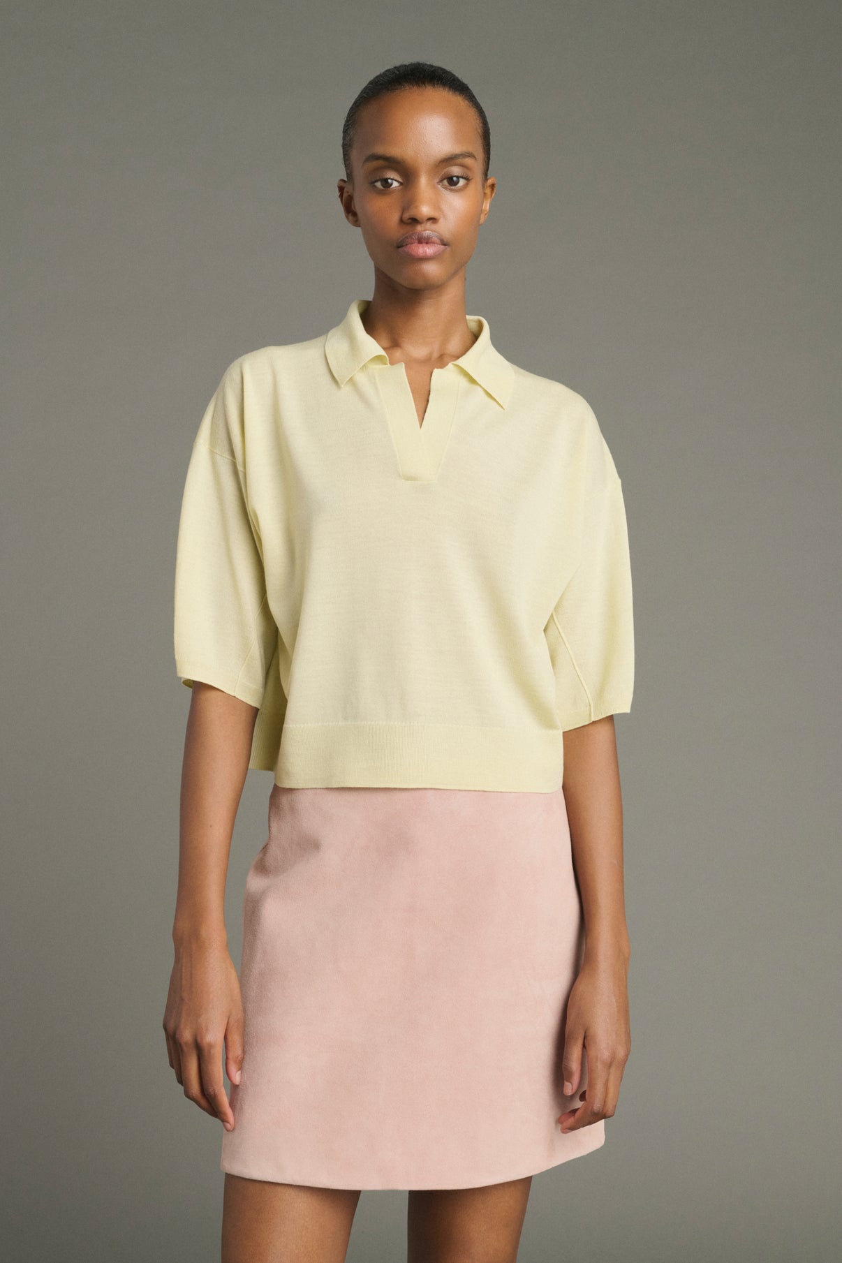 Inno Skirt - Dusty Pink - Leather - Women vue 1