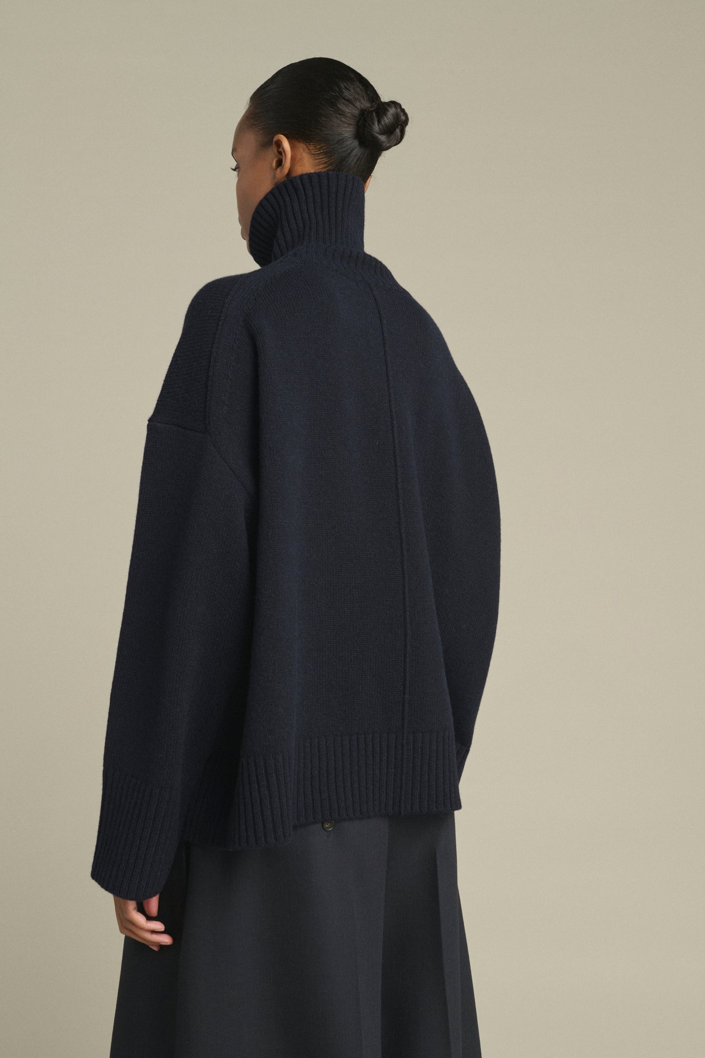 William Pullover - Navy - Merino Wool - Women
