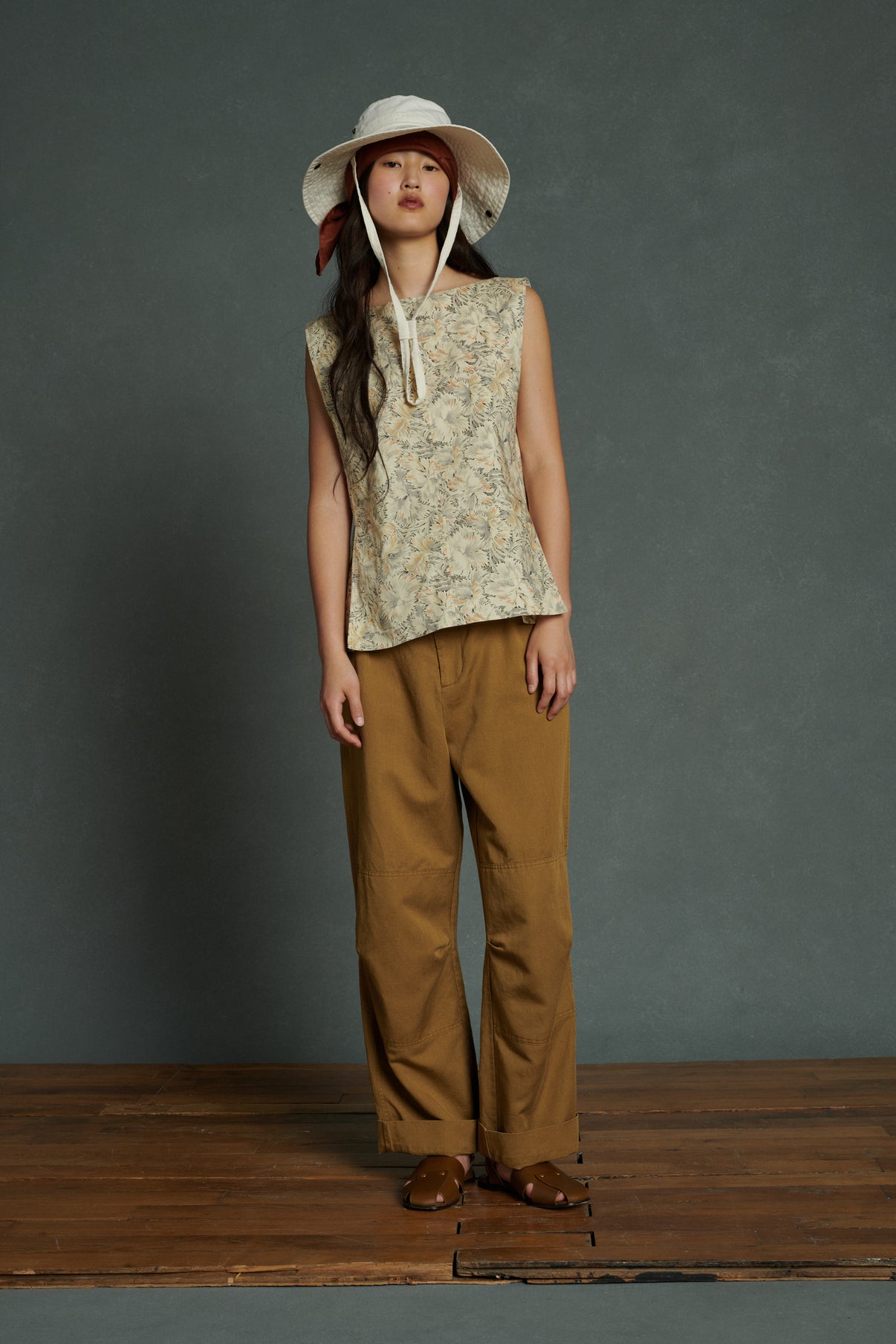 Chemise Aaron - Beige/Gris - Coton - Femme vue 3