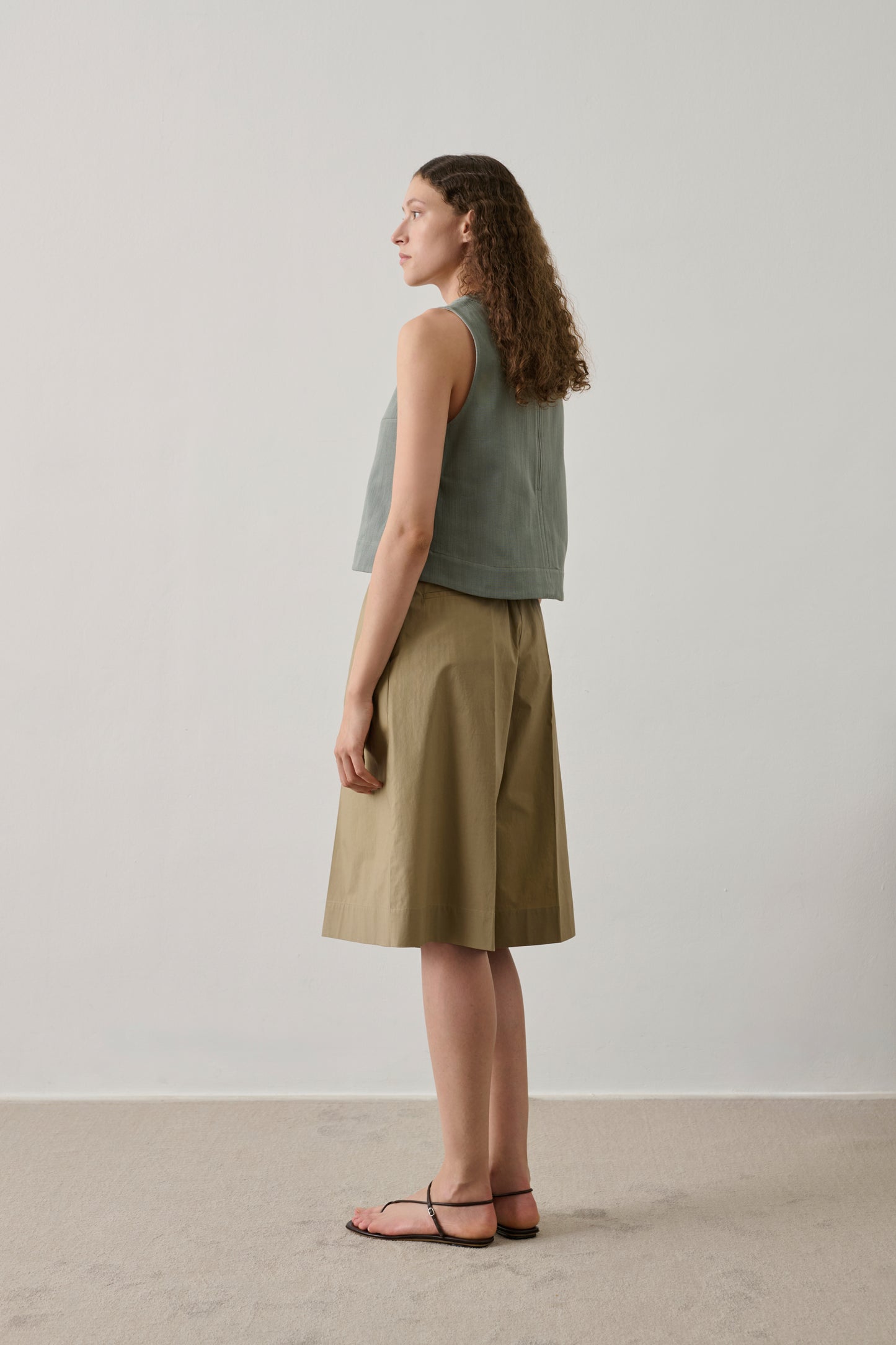 Imogen Bermuda Shorts - Sand - Cotton - Women