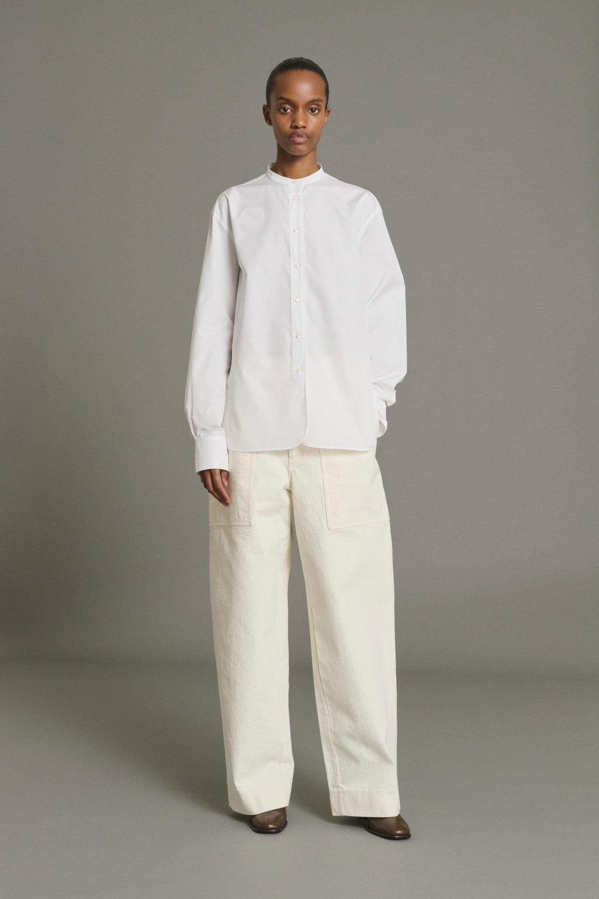 Bermudes Shirt - White Organic Poplin Women - Soeur vue 5