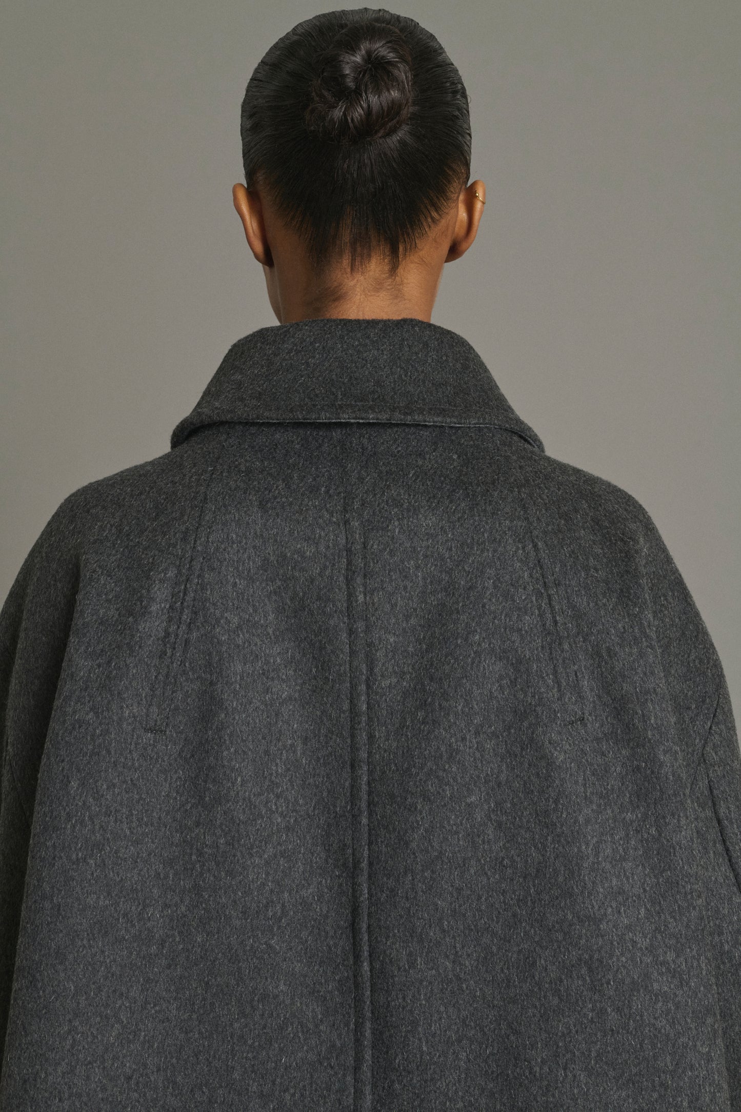 Coat Kasper - Anthracite Marl - Wool - Women