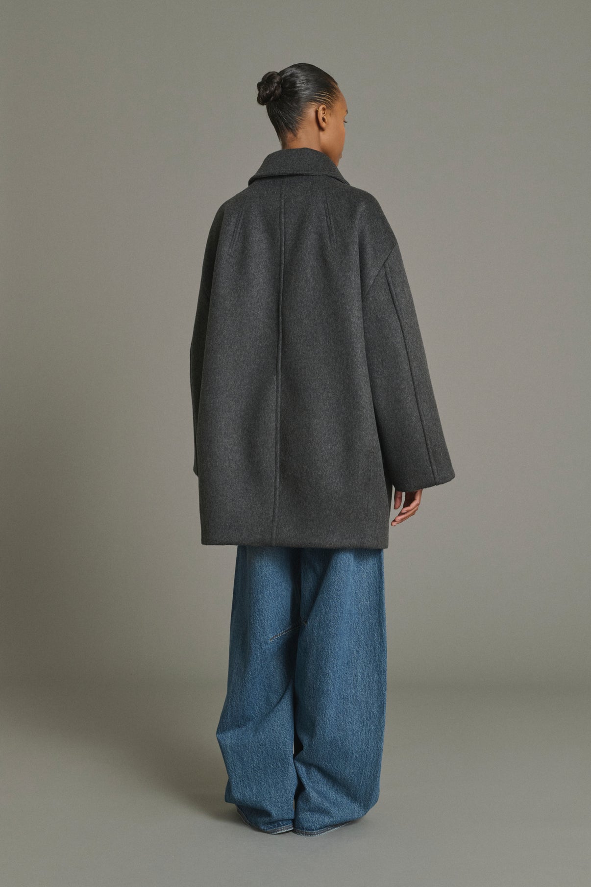 Kasper Coat - Anthracite Marl - Wool - Women vue 2
