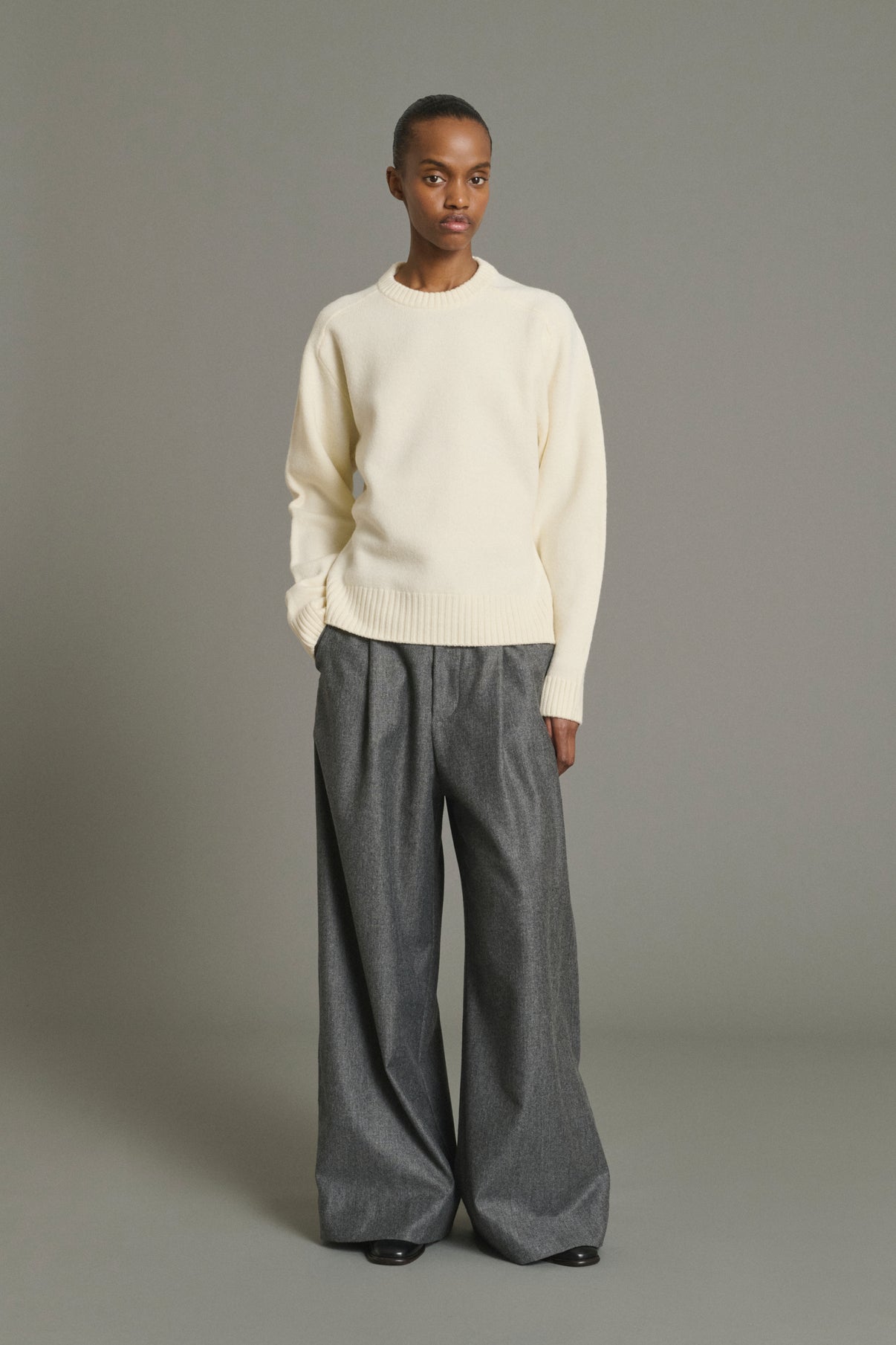 Pullover Jeremie - Ecru - Merino Wool - Women vue 1