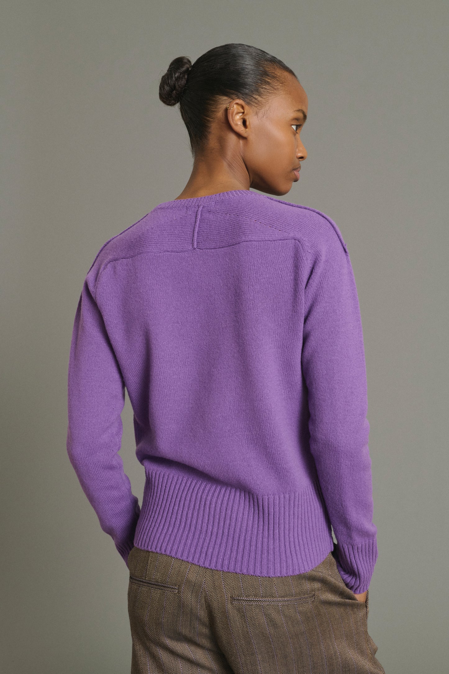 Pullover Jamie - Purple - Merino Wool - Women