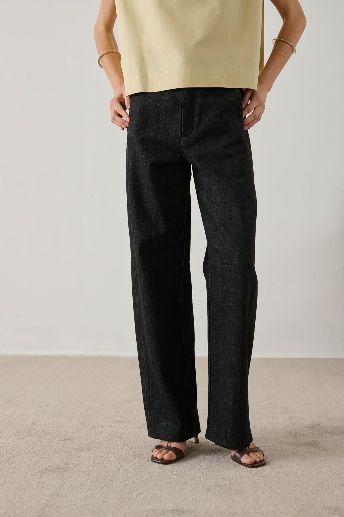 Blair jeans - Raw Black denim - Cotton - Women vue 3