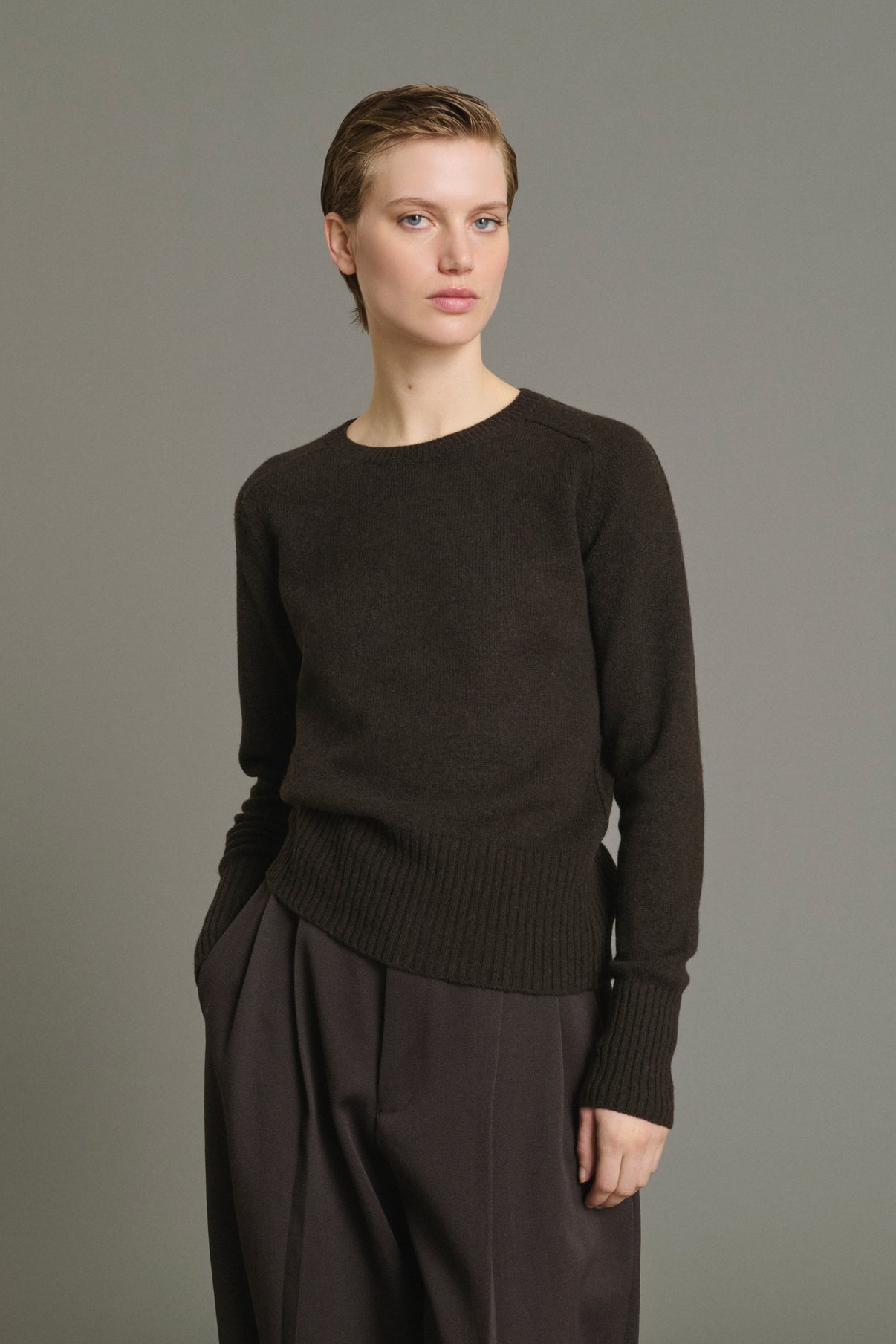 Pullover Jamie - Chocolate - Merino Wool - Women vue 2