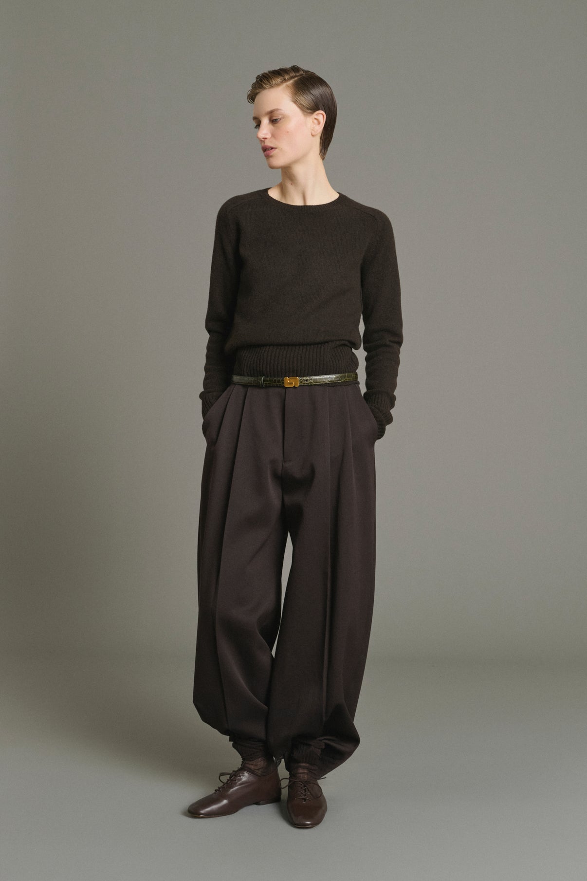 Pullover Jamie - Chocolate - Merino Wool - Women vue 1