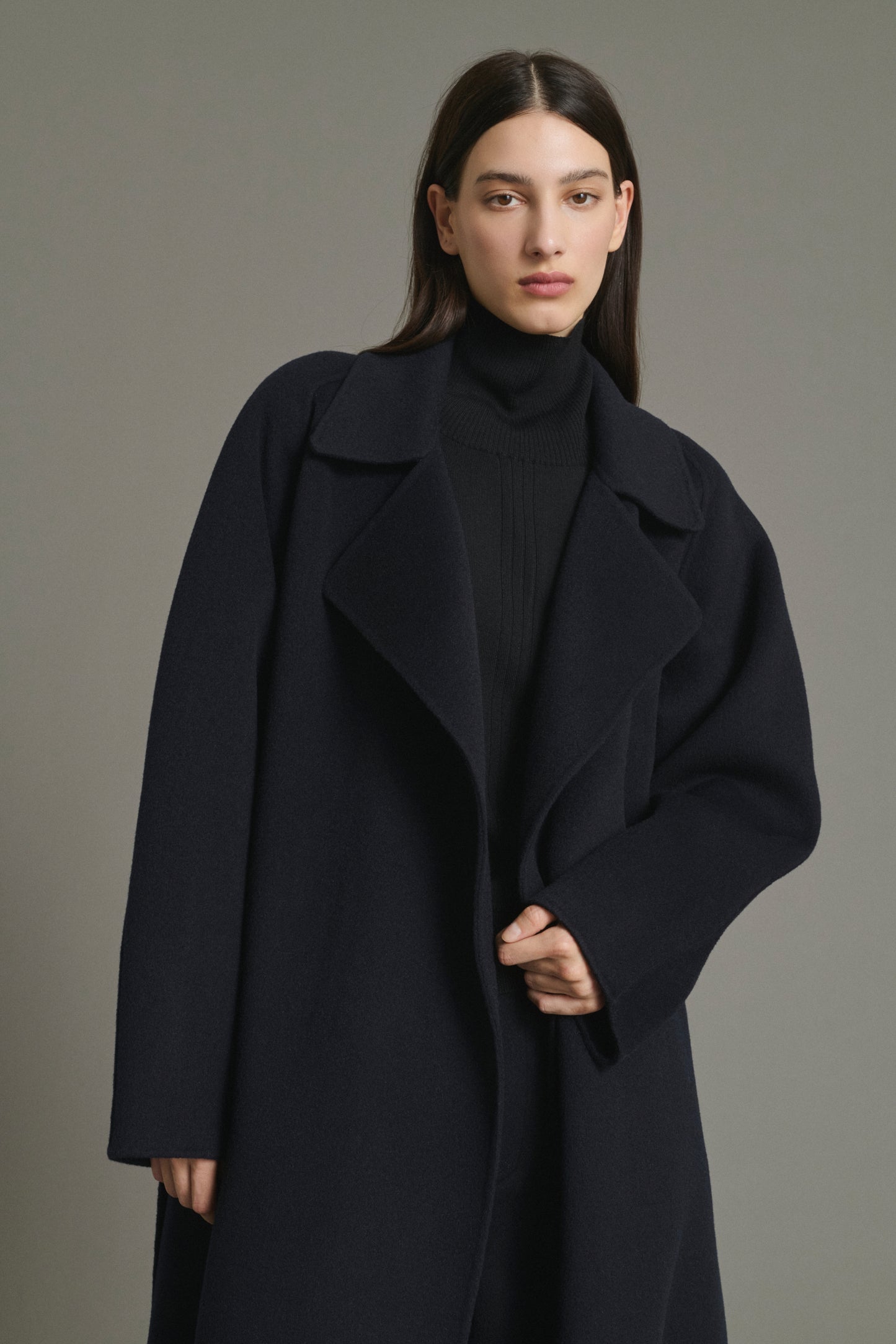 Harvard coat - Deep Navy - Wool - Women