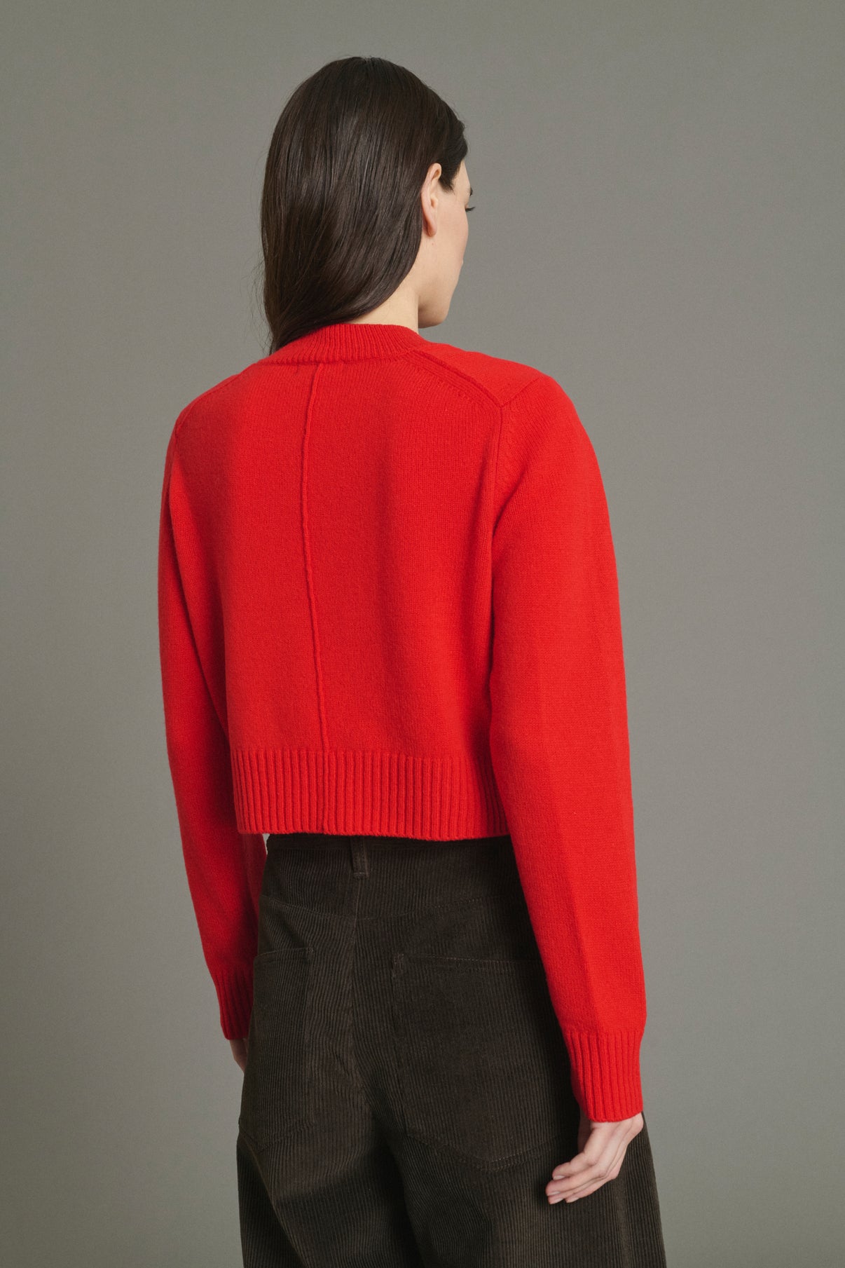 Pullover Jonas - Red - Merino Wool - Women vue 4