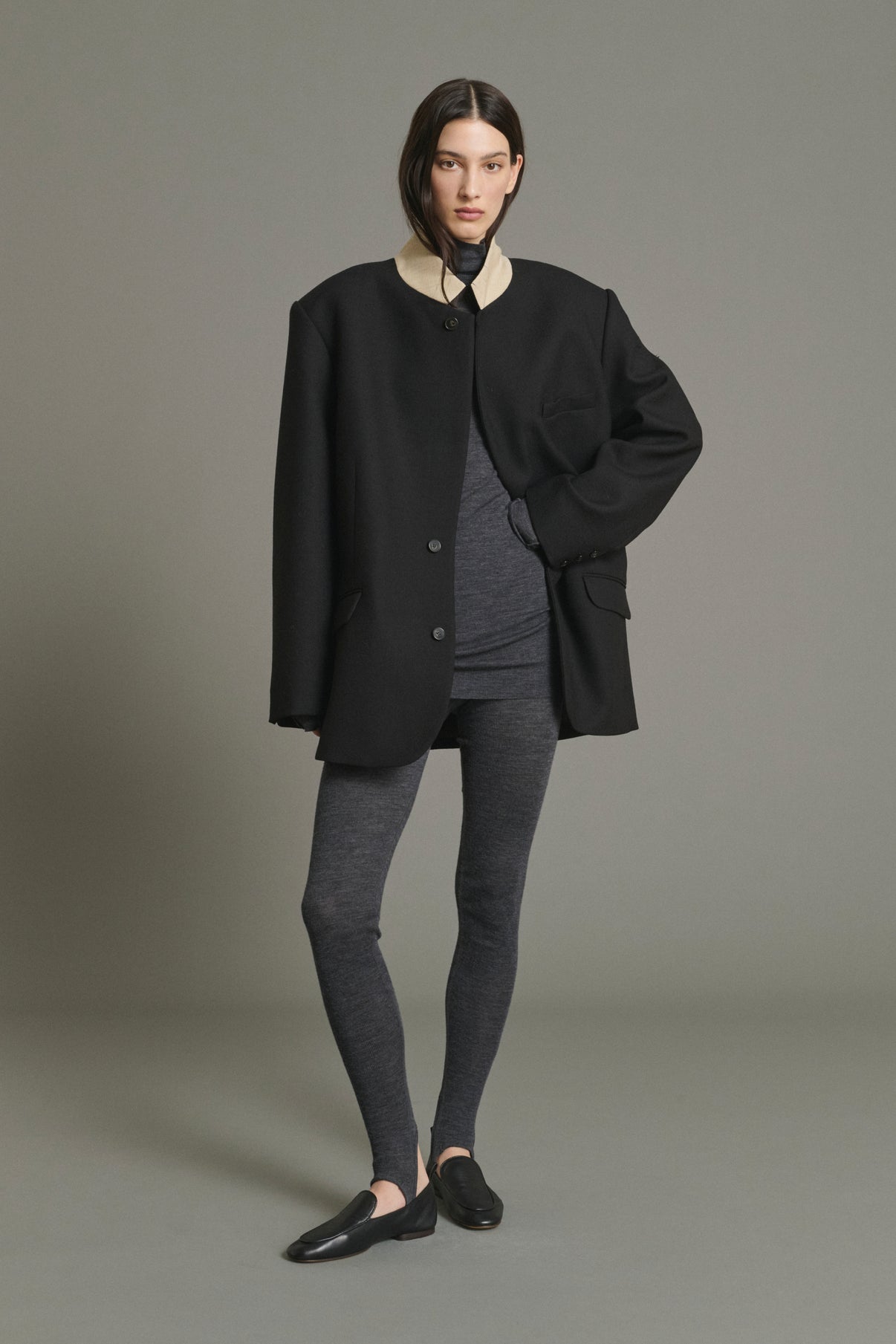 Loafers Nine - Black - Leather - Women vue 3