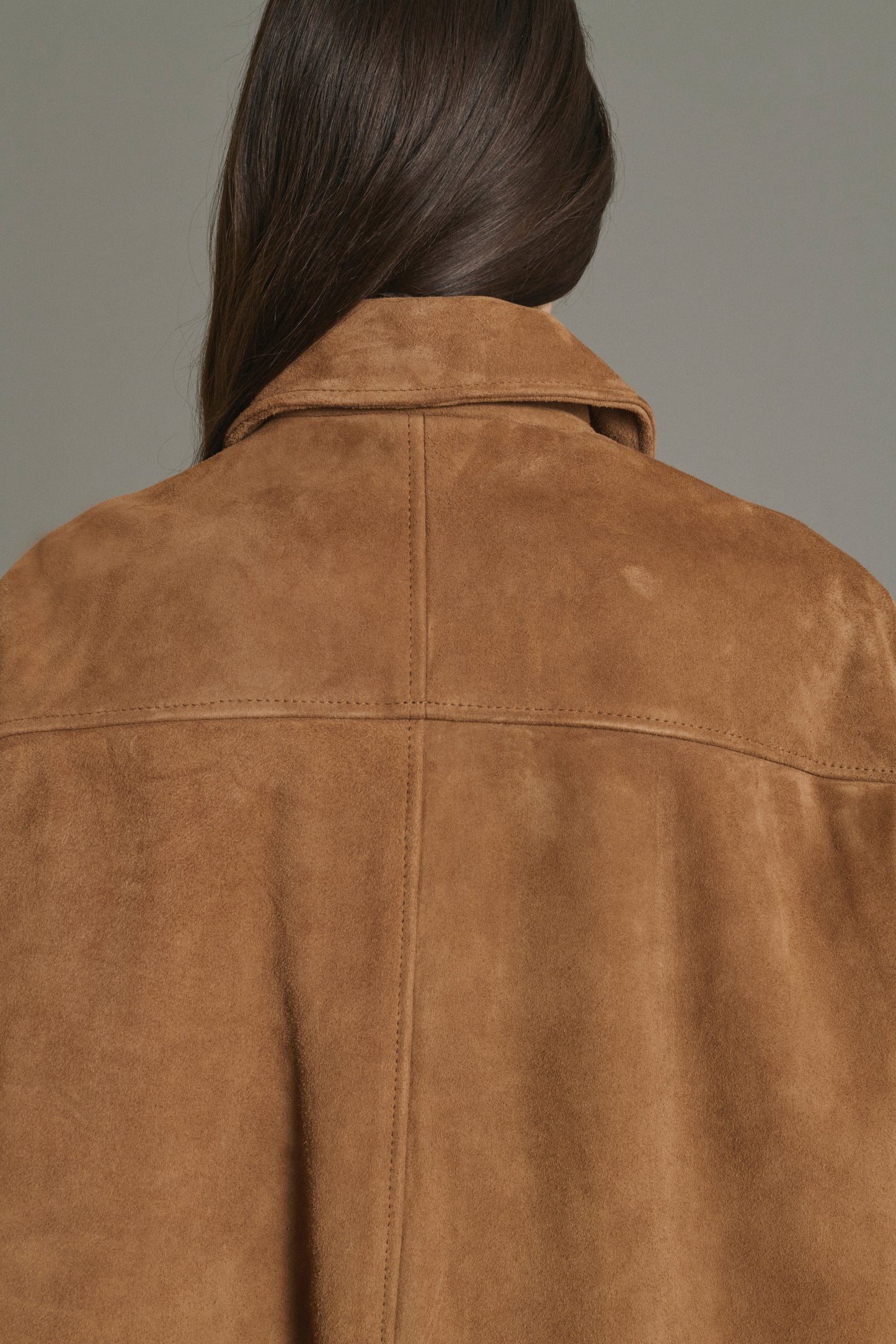 Jacket Vincenzo - Natural Split Leather Women - Soeur