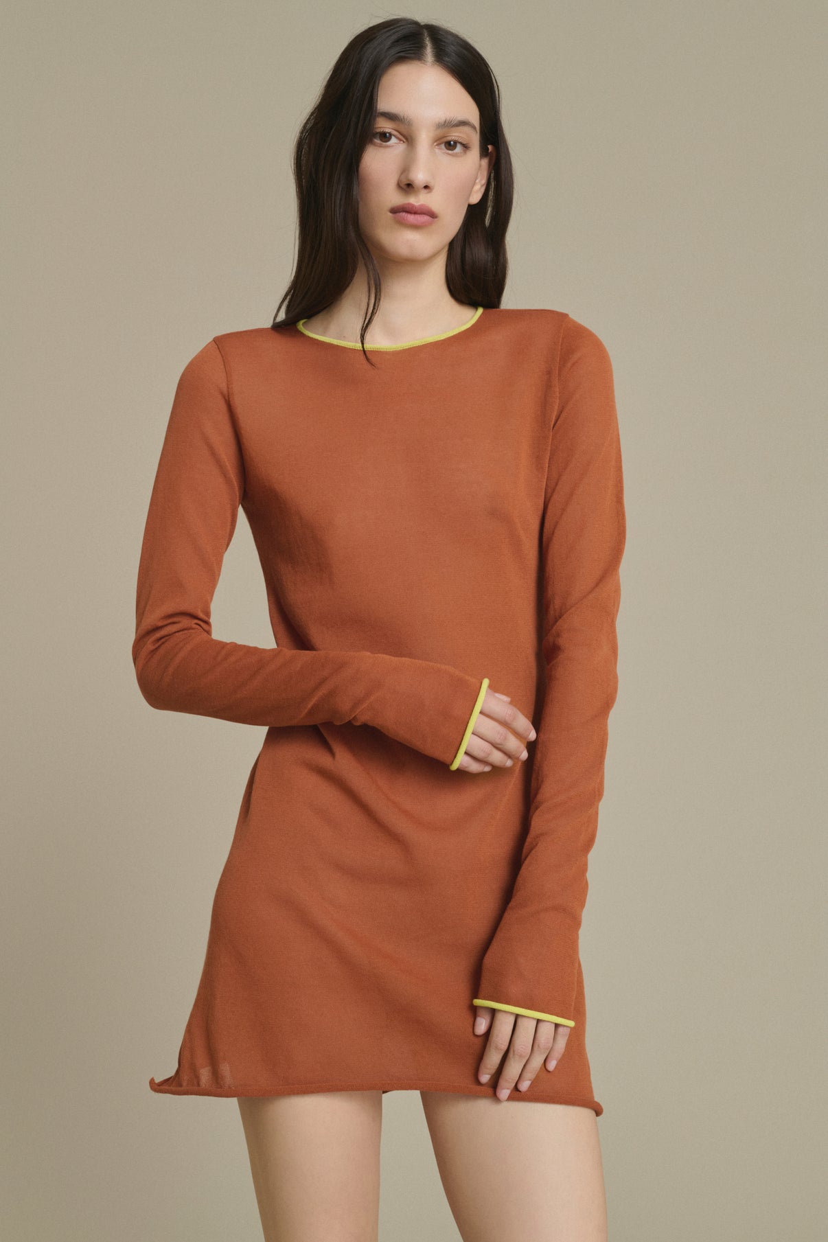 Robe Irene mini caramel en maille Soeur & TL180 - Soeur vue 3