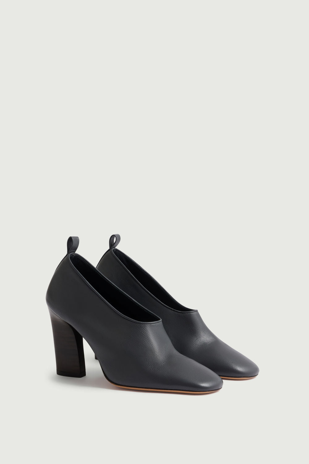 Thea heels - Anthracite Grey - Leather - Women vue 2