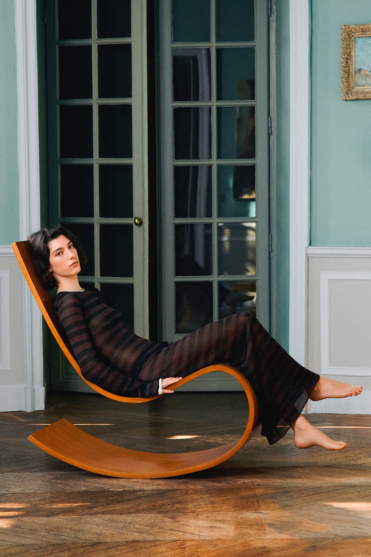 Robe Momo longue rayée chocolat et noir Soeur & TL180 - Soeur vue 5