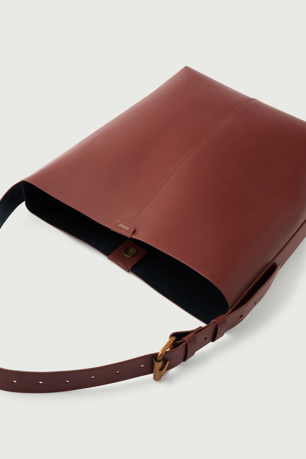 Sac Saudade - Acajou/Noir - Cuir - Femme vue 4